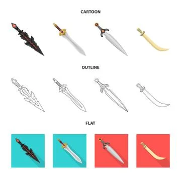 Vector illustration of game and armor icon. Collection of game and blade stock Stock Illustration