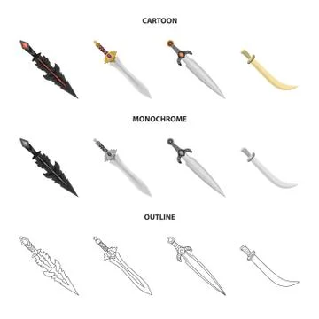 Vector illustration of game and armor logo. Set of game and blade stock vector 스톡 일러스트