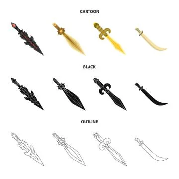 Vector illustration of game and armor symbol. Set of game and blade vector icon Illustrazione stock