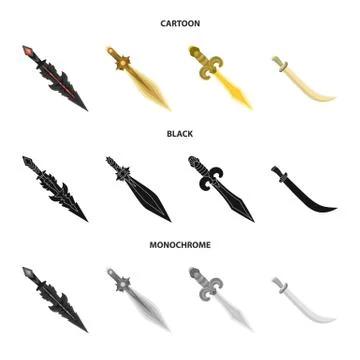 Vector illustration of game and armor sign. Set of game and blade stock vector Stockillustratie