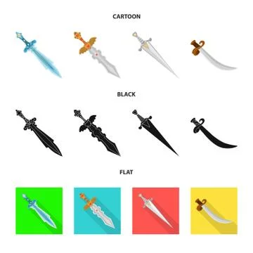 Vector illustration of game and armor sign. Collection of game and blade vector Stock Illustration