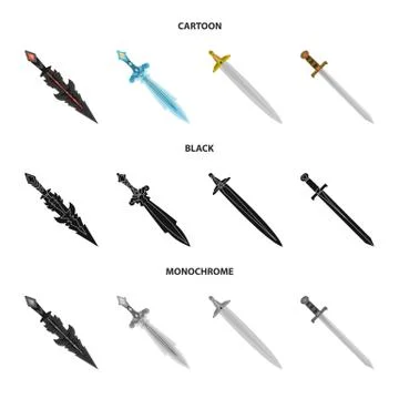 Vector illustration of game and armor sign. Collection of game and blade stock イラスト素材