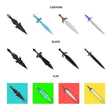 Vector illustration of game and armor logo. Collection of game and blade stock 스톡 일러스트