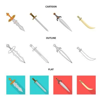 Vector illustration of game and armor icon. Set of game and blade stock vector Stock Illustration
