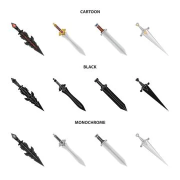Vector illustration of game and armor sign. Collection of game and blade vector Stock Illustration