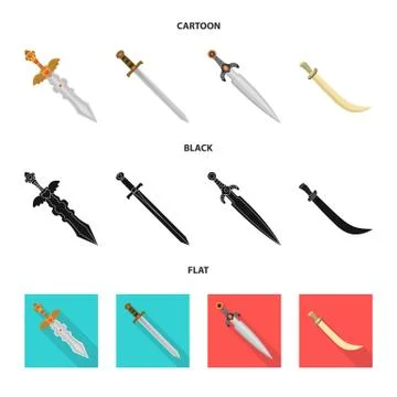 Vector illustration of game and armor logo. Collection of game and blade stock Stock Illustration