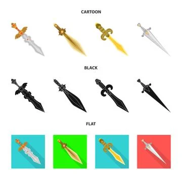 Vector illustration of game and armor sign. Set of game and blade stock vector Stock Illustration