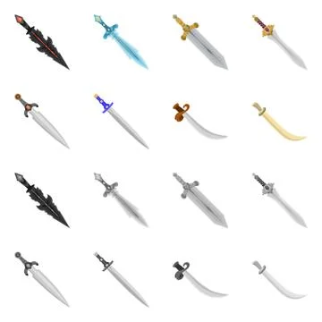 Vector illustration of game and armor sign. Collection of game and blade stock Stock Illustration