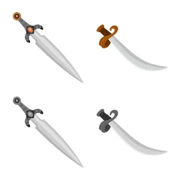 Vector illustration of game and armor sign. Collection of game and blade stock Stock Illustration
