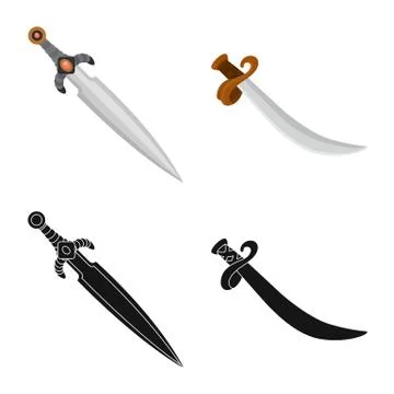 Vector illustration of game and armor sign. Collection of game and blade vector Stock Illustration