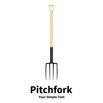 Vector illustration of a garden fork Stock Illustration