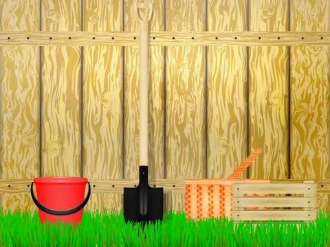 Vector illustration of a garden plot Ilustración de archivo