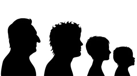 Vector illustration of generation of man. イラスト素材