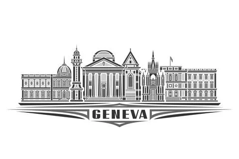 Vector illustration of Geneva Ilustración de archivo