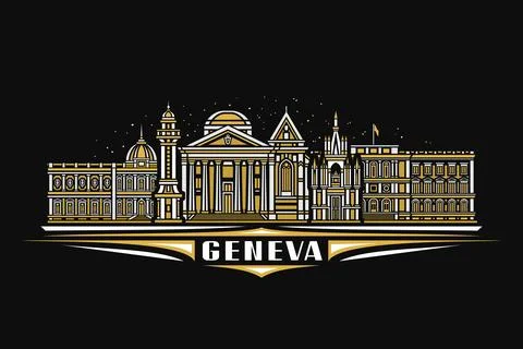 Vector illustration of Geneva Ilustración de archivo