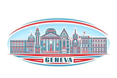 Vector illustration of Geneva Ilustración de archivo