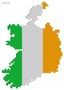 Vector illustration geographical map shape of Ireland Stock Illustration