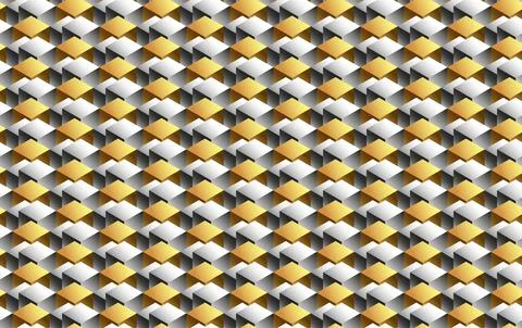 Vector illustration. Geometric gold and silver (metallic) background. 3d gold Stock Illustration