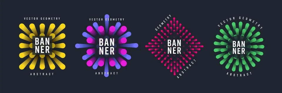 Vector illustration, geometric gradient banner, EPS10, abstract dynamic shape Stock Illustration