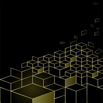 Vector illustration of geometric pattern template with construction rectangles イラスト素材