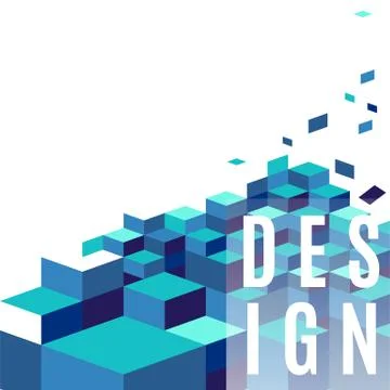 Vector illustration of geometric pattern template with construction rectangles Stockillustratie