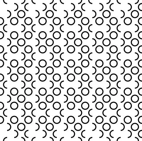 Vector illustration. Geometric seamless pattern. Contour circle. Stock Illustration
