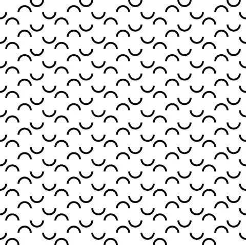 Vector illustration. Geometric seamless pattern. Contour semicircle Stock Illustration