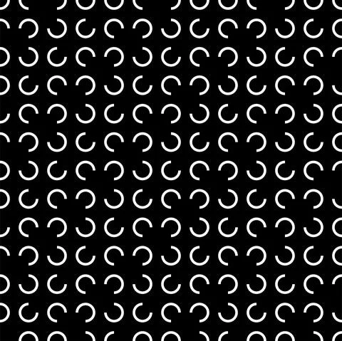 Vector illustration. Geometric seamless pattern. Contour emicircle. Stock Illustration