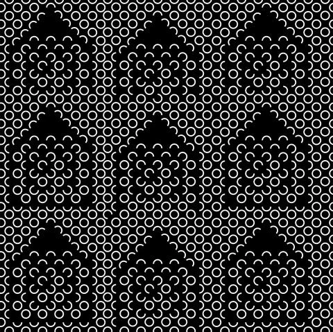 Vector illustration. Geometric seamless pattern. Contour circle, semicircle Stock Illustration