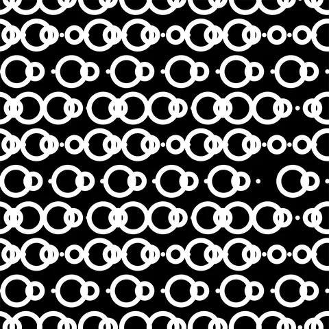 Vector illustration. Geometric seamless pattern. Solid dots and linear circle Stock Illustration