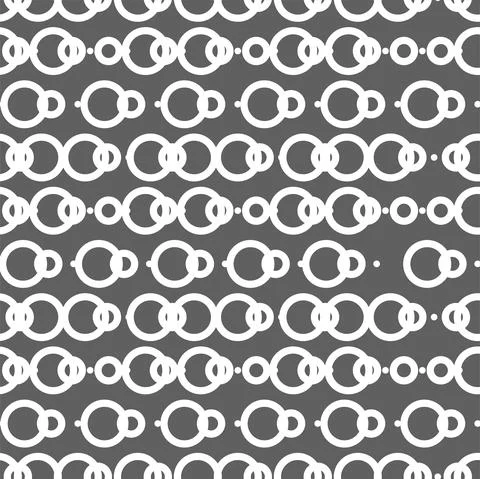 Vector illustration. Geometric seamless pattern. Solid dots and linear circle Illustrazione stock