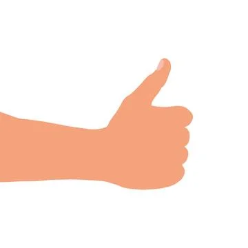 Vector illustration of a gesture showing a thumbs up sign like Stock Illustration