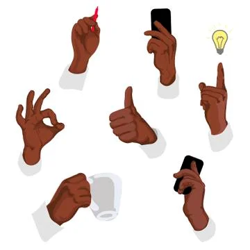 Vector illustration of gestures Stock Illustration