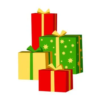 Vector illustration of gift boxes. Stock Illustration