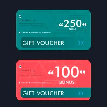 Vector illustration, Gift voucher template with abstract pattern Stock Illustration