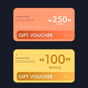 Vector illustration, Gift voucher template with abstract pattern Stock Illustration