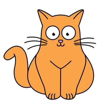 Vector illustration of ginger cat Stock Illustration