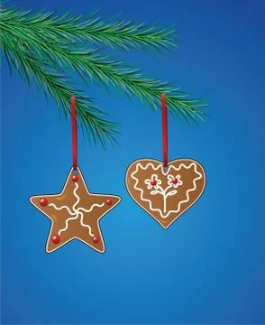 Vector illustration of gingerbread cookies Stock Illustration