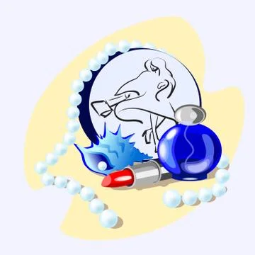 Vector Illustration. Girl s Presents objects. Woman Accessories Stock Illustration