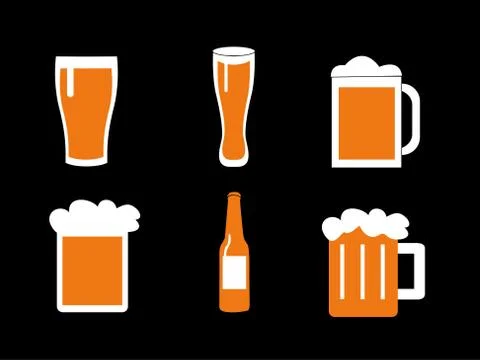 Vector illustration of a glass of beer Stock Illustration