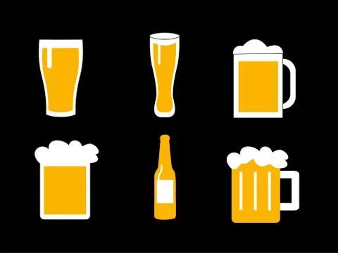 Vector illustration of a glass of beer Stock Illustration