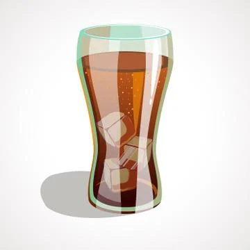 Vector illustration of a glass of cola Stock Illustration