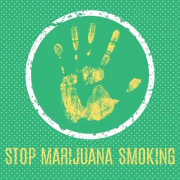 Vector illustration. Global problems of humanity. Stop marijuana smoking. Stock Illustration