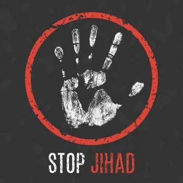 Vector illustration. Global problems of humanity. Stop sign. Stock Illustration