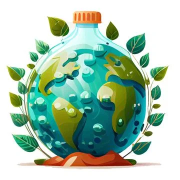 Vector illustration of global water on the earth eco save concept Stock Illustration