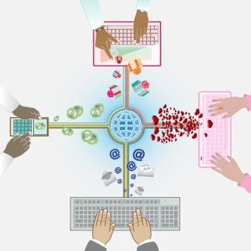 Vector illustration,  globe connections network design Stock Illustration