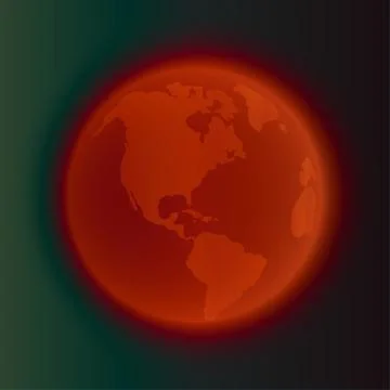 Vector illustration of a globe. Stock Illustration