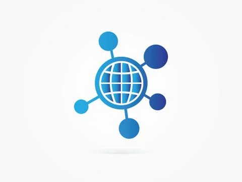 Vector Illustration Globe Spot Network icon Stock Illustration