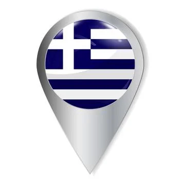 Vector illustration. Glossy button with highlights and shadows. Geo location Stock Illustration