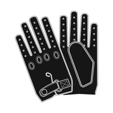 Vector illustration of glove and winter sign. Collection of glove and equipment Stock Illustration